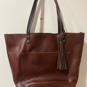 Portland Leather Brown Tote Bag